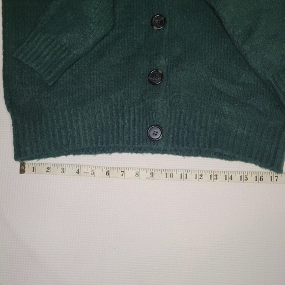 Forever 21 Cardigan Womens Small Green Grandmacore Oversize Grandpacore Antique - Picture 11 of 12